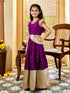 Girl's' Purple Lehenga Set